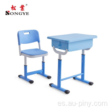 Escritorio de mesas y sillas de asientos individuales de escuela primaria
